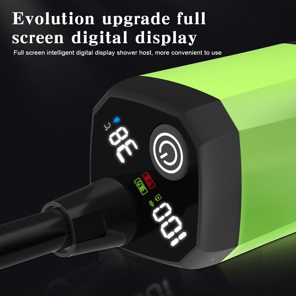 ฝักบัวอาบน้ําตั้งแคมป์กลางแจ้งกันน้ําแบบชาร์จแบบพกพาไฟฟ้าฝักบัวปั๊ม