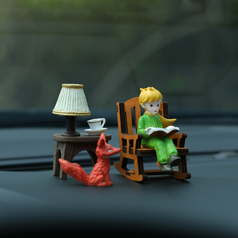 Dreamerhouse เรซิ่นเจ้าชายน้อยตกแต่งรถน่ารักรถตกแต่งภายในเดสก์ท็อปตกแต่งชุด