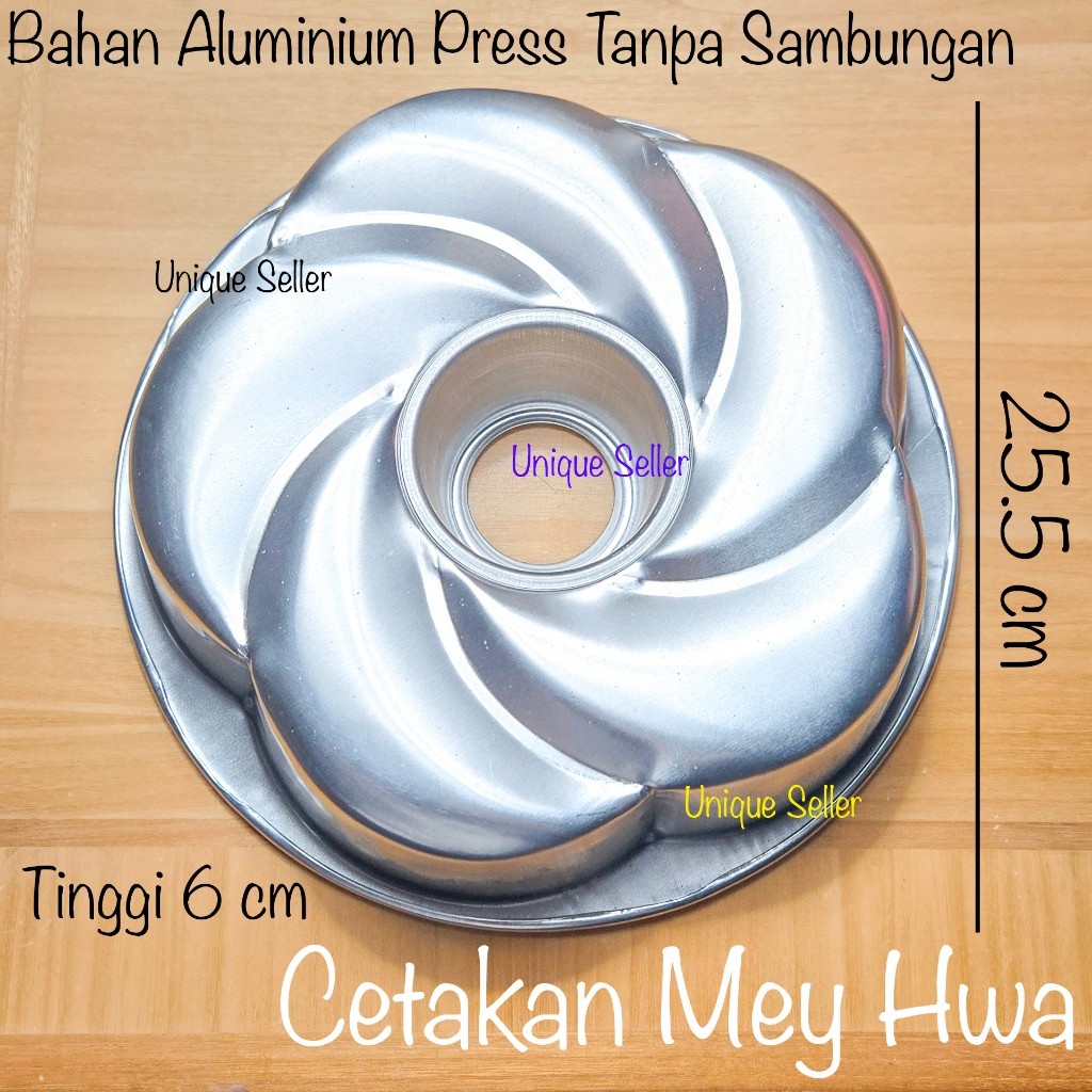 MAWAR Mey Hwa Rose Flower Pudding Bluder Sponge Cake Pan 25.5 cm Aluminium Press Without Connection 