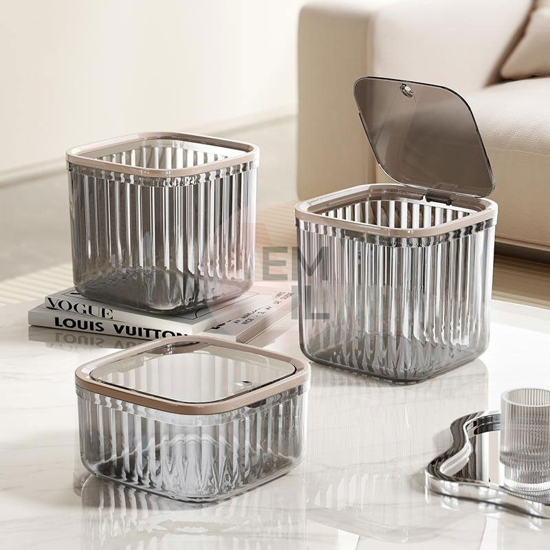 COD ถังขยะตั้งโต๊ะ กล่องใส่ของ เรียบหรูดูแพง พร้อมฝาปิด สําหรับหอพัก ห้องนั่งเล่น สํานักงาน ห้องน้ํา