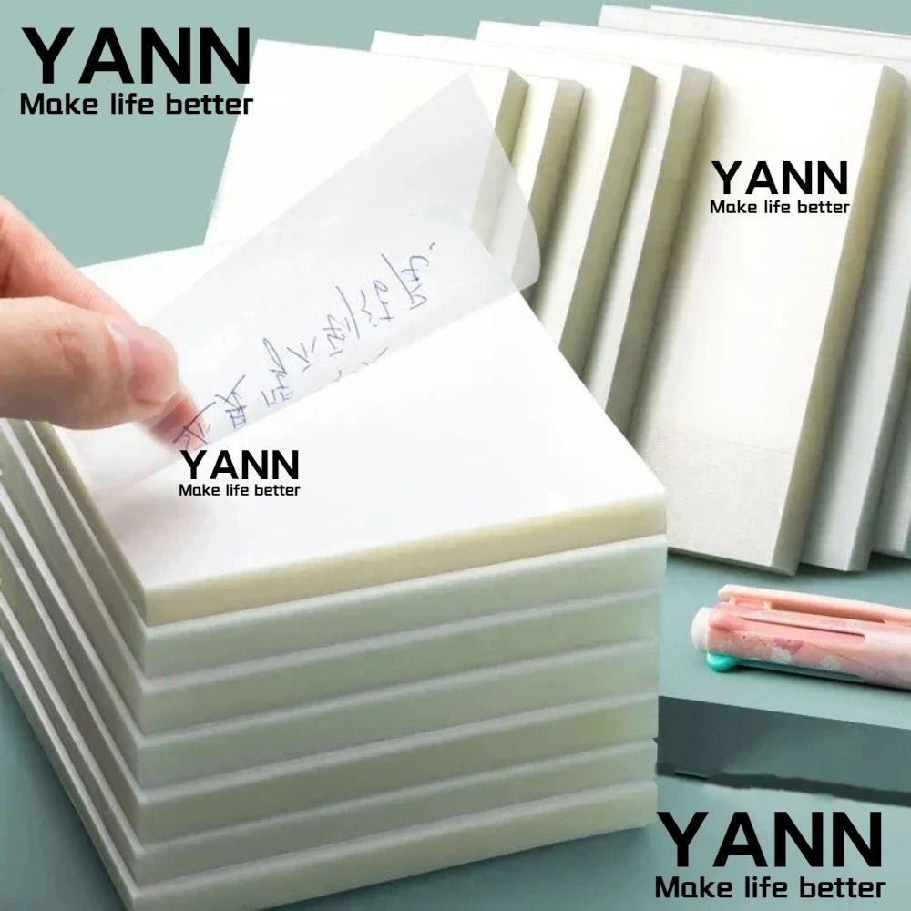 ยัน1 50แผ่นบันทึกเหนียว,โปร่งใส50แผ่นกระดาษโน้ต,เครื่องหมายบุ๊คมาร์คกันน้ํานํามาใช้ใหม่
