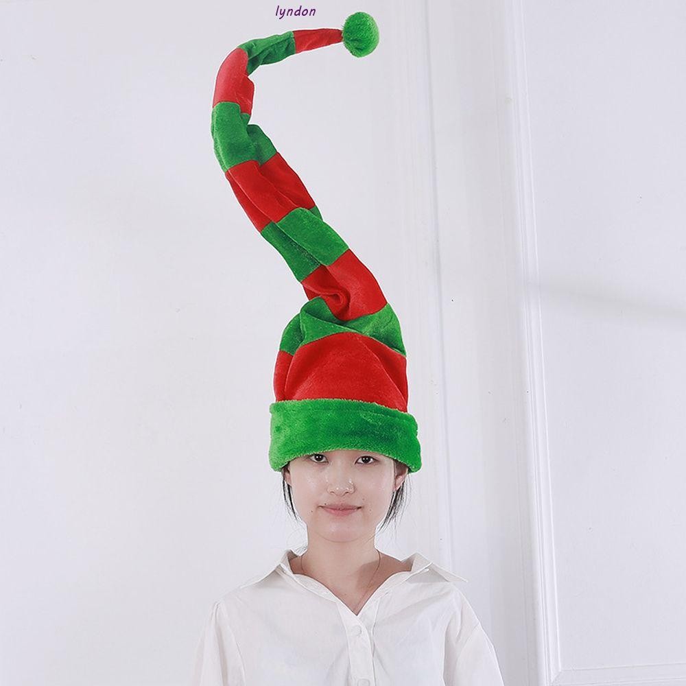 Lyndon คริสต์มาส Elf หมวกตกแต่ง Warm Christmas Tree สําหรับผู้ชายผู้หญิง Streetwear ยาว Beanies