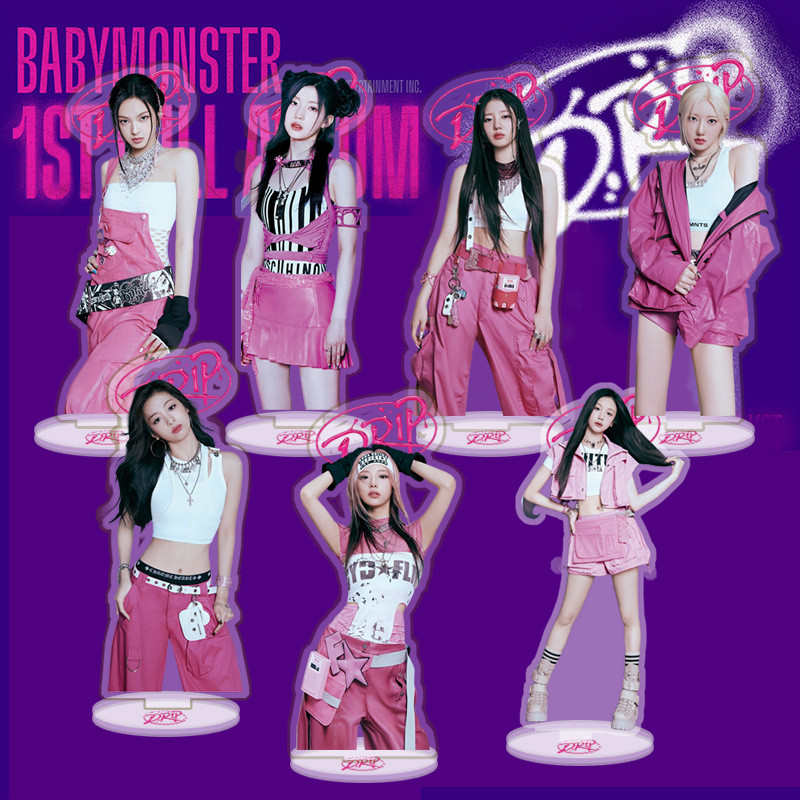 Babymonster อะคริลิคขาตั้งสองด้านเครื่องประดับเครื่องประดับตกแต่ง Star Merchanded