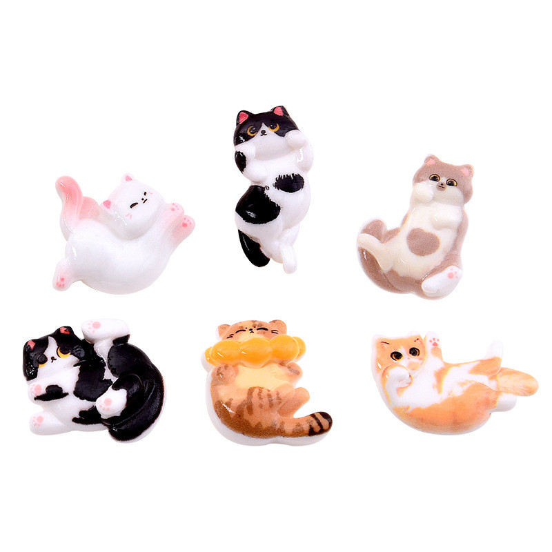 10ชิ้นน่ารักแมวเรซิ่นเสน่ห์สําหรับ ทําเอง(2-134)