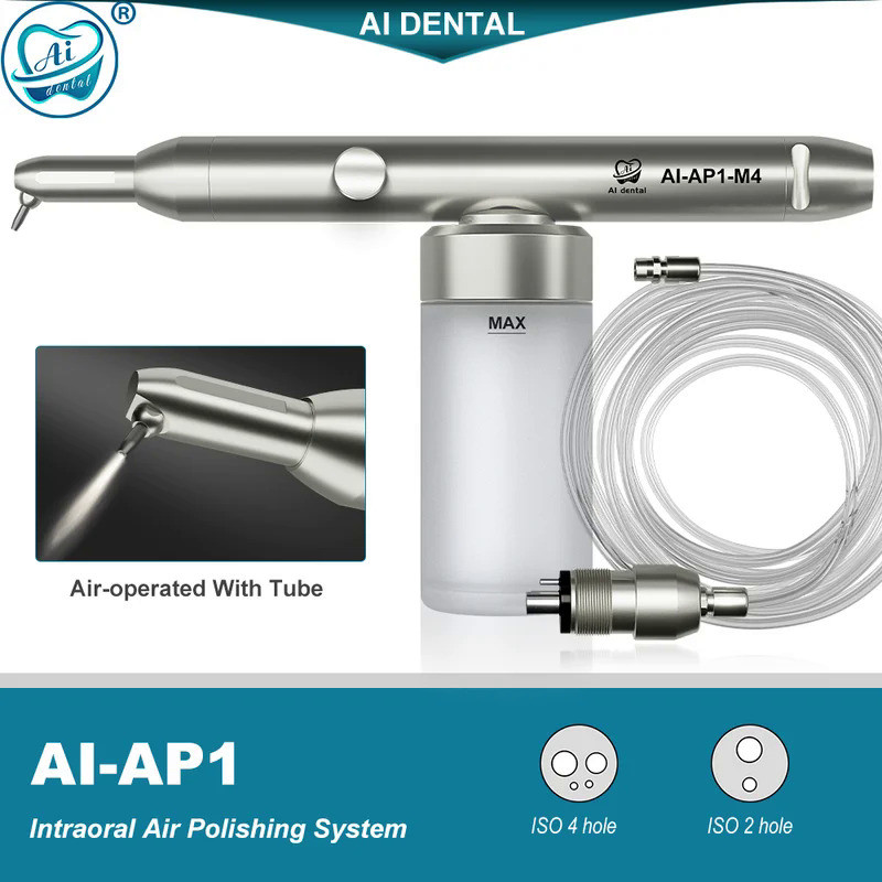 AI-AP1 Dental Alumina Air Abrasion Blaster Oral Air Polishing Sandblasting Gun connect ISO 2/4 Hole 