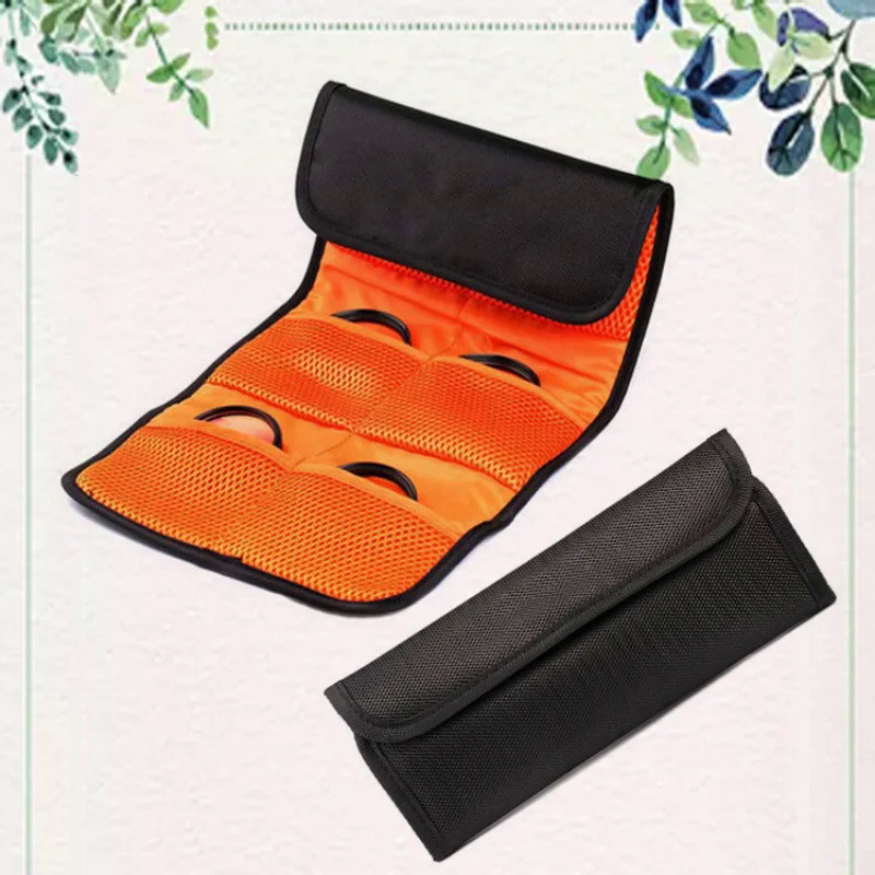 6 Pockets Lens Filter Bag Camera Lens Filter Pouch for 49mm-77mm ND UV CPL Camera Lens Filter Holder