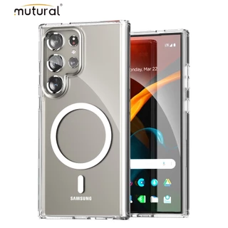 ของแท้ MUTURAL เคส ชาร์จได้ ใส สีชา สำหรับ SAMSUNG S26 S25Fe S25Plus S25Ultra S24Fe S24 S23 S22 Plus/Ultra S22Ultra 047