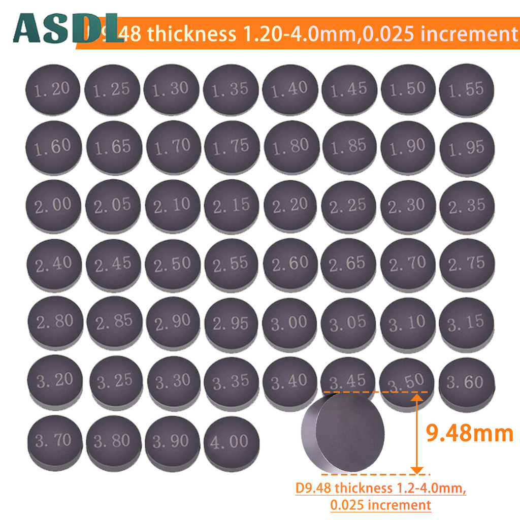 Asdl 1PC 9.48 มม.วาล์วรถจักรยานยนต์ Shim ความหนาจาก 1.20 มม.ถึง 4.0 มม.สําหรับ Arctic Cat/ Honda/ Kawasaki/ Polaris/ Suzuki/ Yamaha