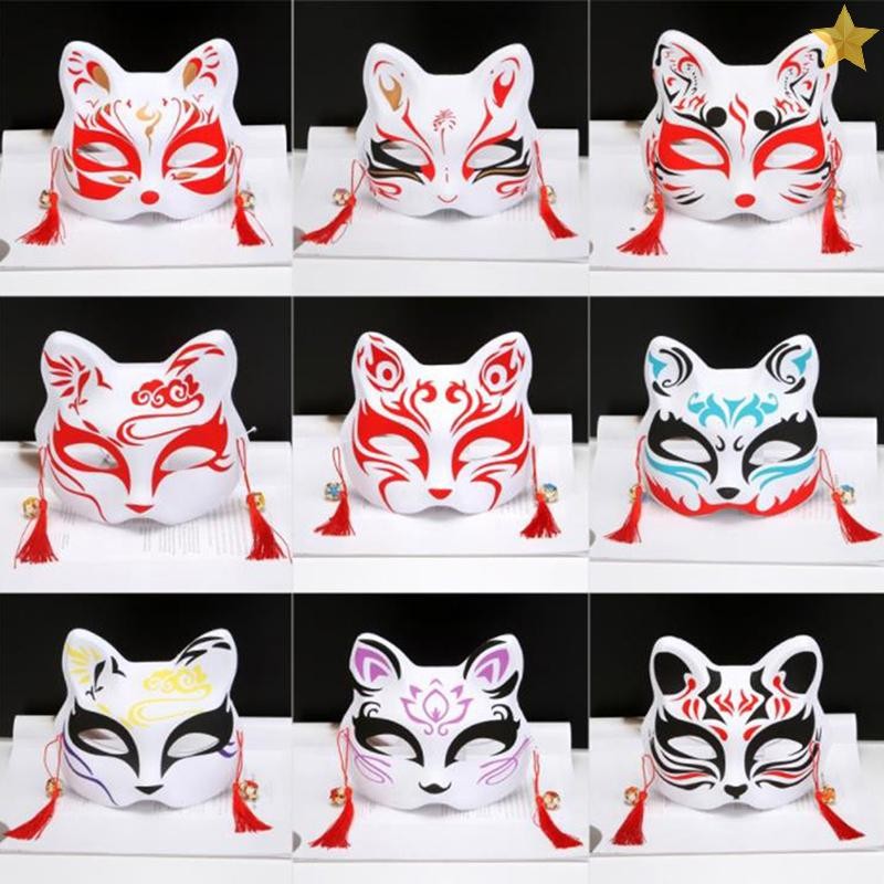 [FL] 1 PC Anime Fox Masks Half Face Cat Mask Masquerade Festival Party Cosplay Props TH