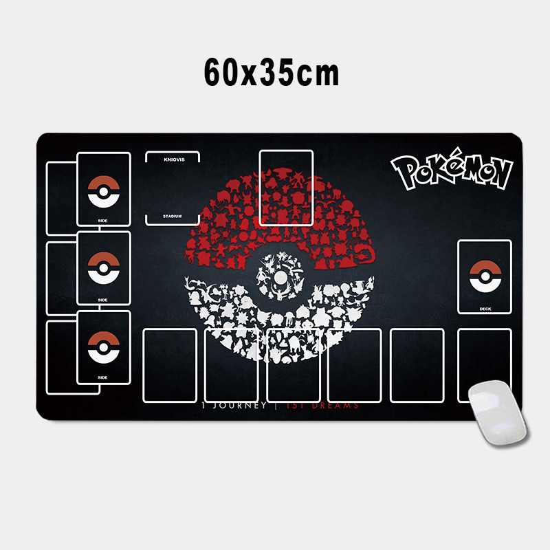 แผ่นรองเมาส์โปเกมอน 60X35 ซม.การ์ด Mat Charizard Pikachu Playmat Squirtle Bulbasaur อะนิเมะเกมตัวละคร Self Made Classic Series การ์ด Pad ยางคอลเลกชันการ์ด Dueling Mats