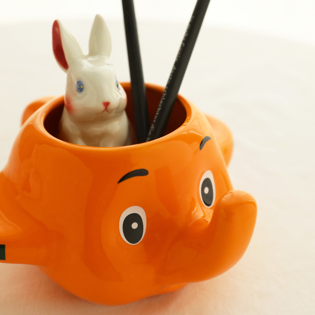 [JJ HOME] sato Elephant sato แก้วเซรามิคถ้วยกาแฟหลอดเก็บสําเนาเครื่องประดับตกแต่งของขวัญวันเกิดของขว