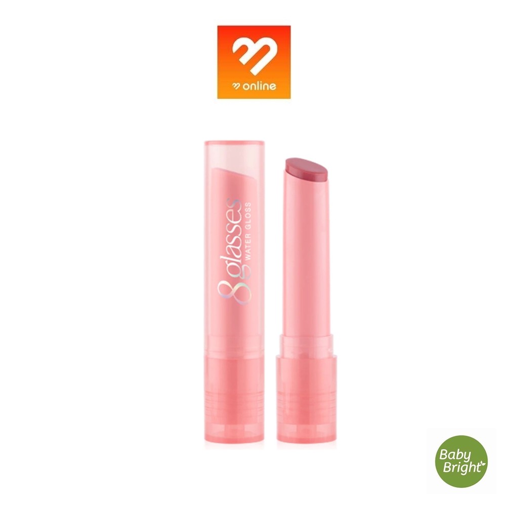 Baby Bright 8 Glasses Water Gloss 2.5g เบบี้ ไบร์ท ลิปเนื้อฉ่ำวาว