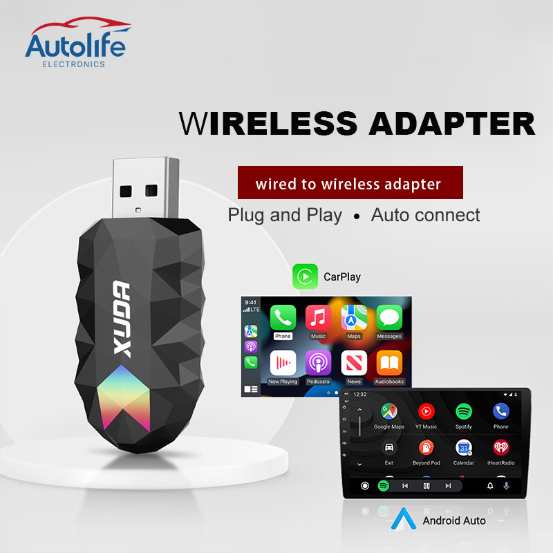 USB Dongle Wireless CarPlay Android Auto อะแดปเตอร์สมาร์ทมินิกล่อง carplay ไร้สาย WiFi