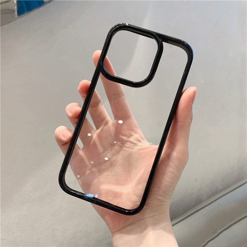 Candy Soild สีเคสโทรศัพท์สําหรับ iPhone 16 15 14 13 12 11 Pro Max X XR XS 7 8 Plus SE2 Mini กรอบคริสตัลใสกันกระแทก Soft TPU ฝาหลัง