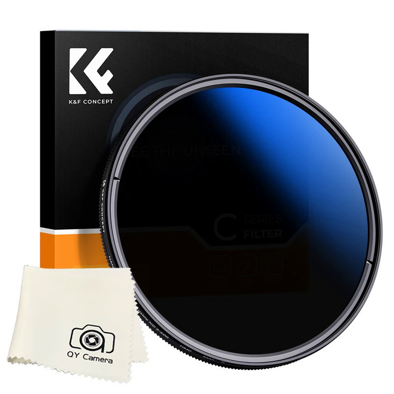 K&F Concept 67mm Variable ND2 ND400 Filter 77mm 82mm Blue Coating 9 Stops ND Filter C Series 49mm 52