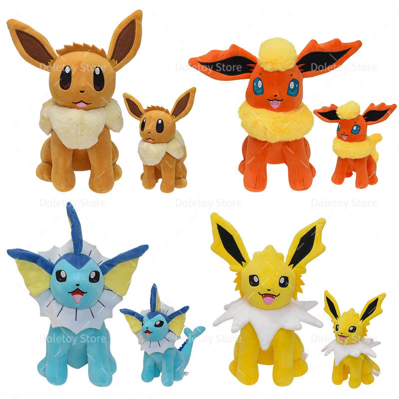 Bigger Eevee Family Plush Pokemon Stuffed Toy Sylveon Espeon Umbreon Glaceon Leafeon Eevee Flareon V