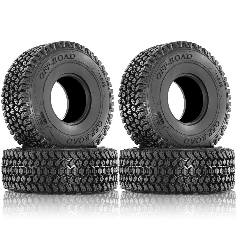 4pcs 116มม. 1.9 "ยางยางล้อยางสำหรับ1/10 RC Crawler รถ Axial scx10 II III 90046 Traxxas TRX4 RC4WD D90 redcat MST