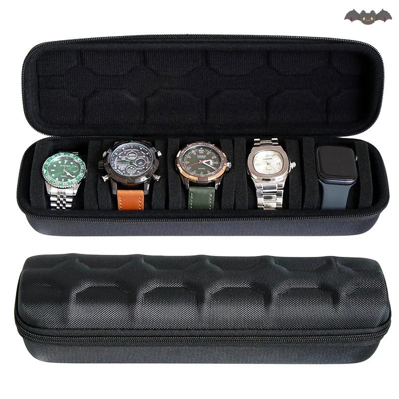[PE] กล่องนาฬิกา Organizer สําหรับผู้ชายหรือผู้หญิงนาฬิกากระเป๋าเดินทางแบบพกพานาฬิกาผู้ถือจอแสดงผลสําหรับนาฬิกาข้อมือและสมาร์ทนาฬิกา TH