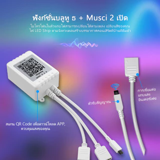 ไฟประดับห้อง ไฟ LED Strip Light ไฟแต่งห้อง 5-40M การซิงโครไนซ์เพลง ไฟติดห้อง led แบบเส้น ไฟ RGB ห้อง สำหรับตกแต่งบ้าน