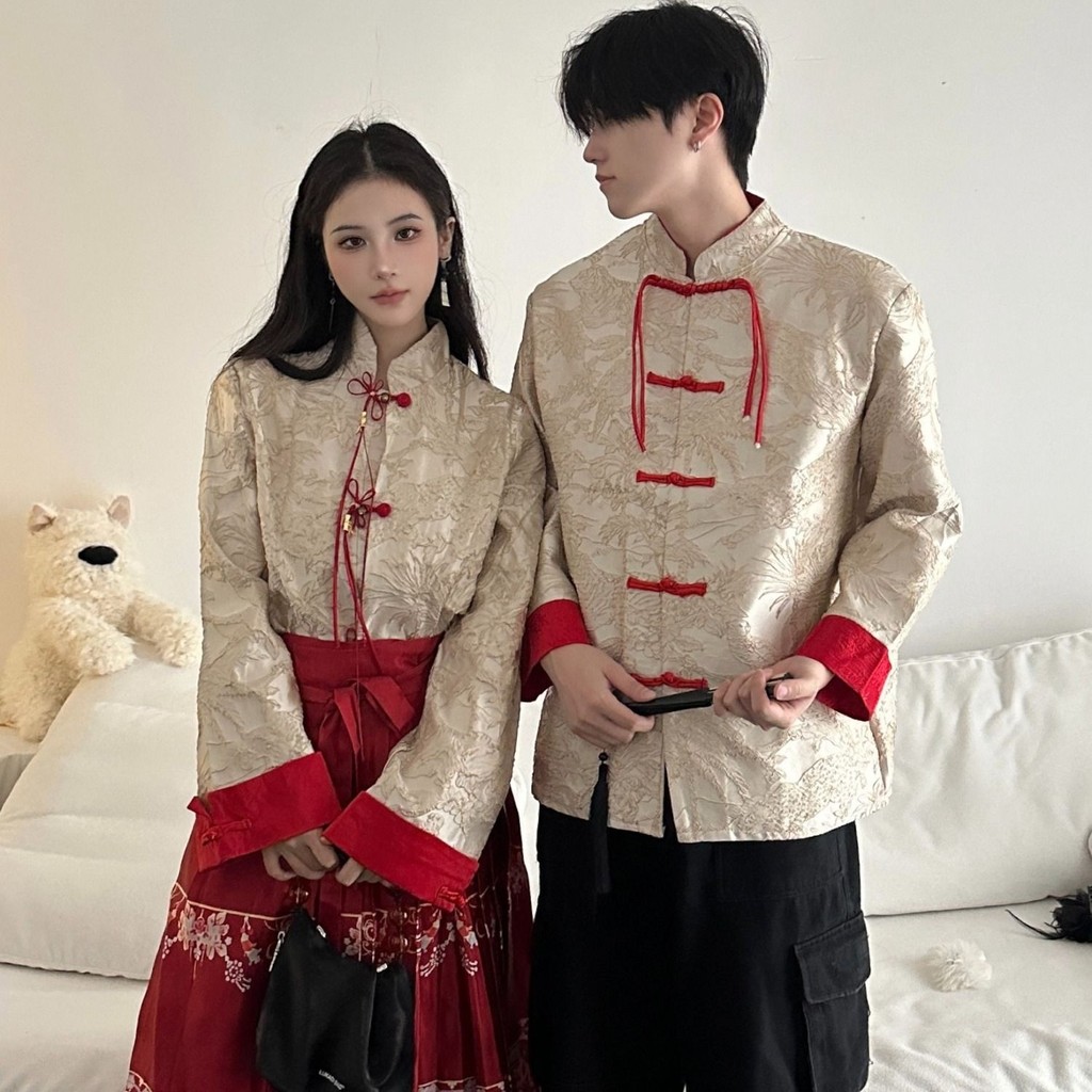 ใหม่สไตล์จีนเครื่องแต่งกายหมั้นคู่สวมใส่ฤดูใบไม้ร่วงฤดูหนาวสไตล์สไตล์โบราณ ชม. อันฟู่ เครื่องแต่งกายโบราณสูทสไตล์จีนเครื่องแบบคลาส โชรัส 12.15.1