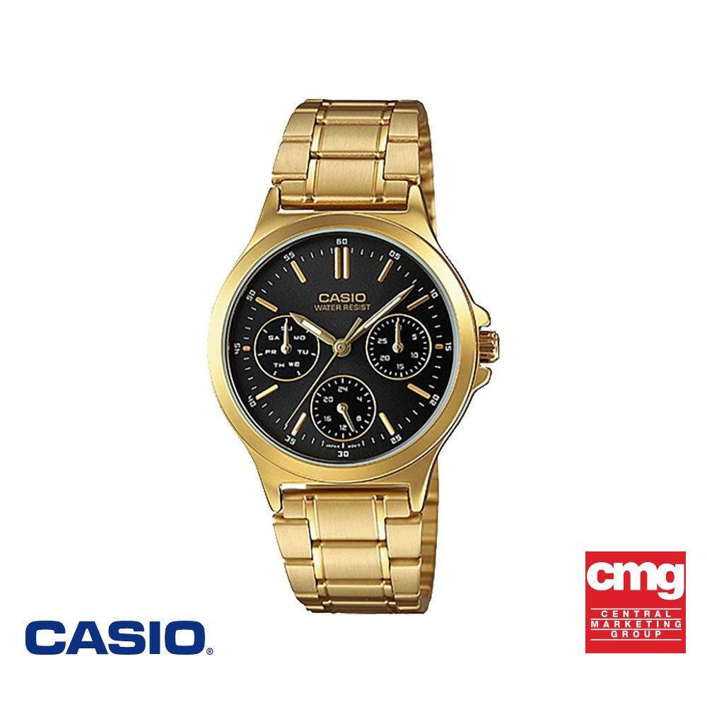 CASIO นาฬิกาข้อมือ CASIO รุ่น LTP-V300G-1AUDF วัสดุสเตนเลสสตีล สีทอง