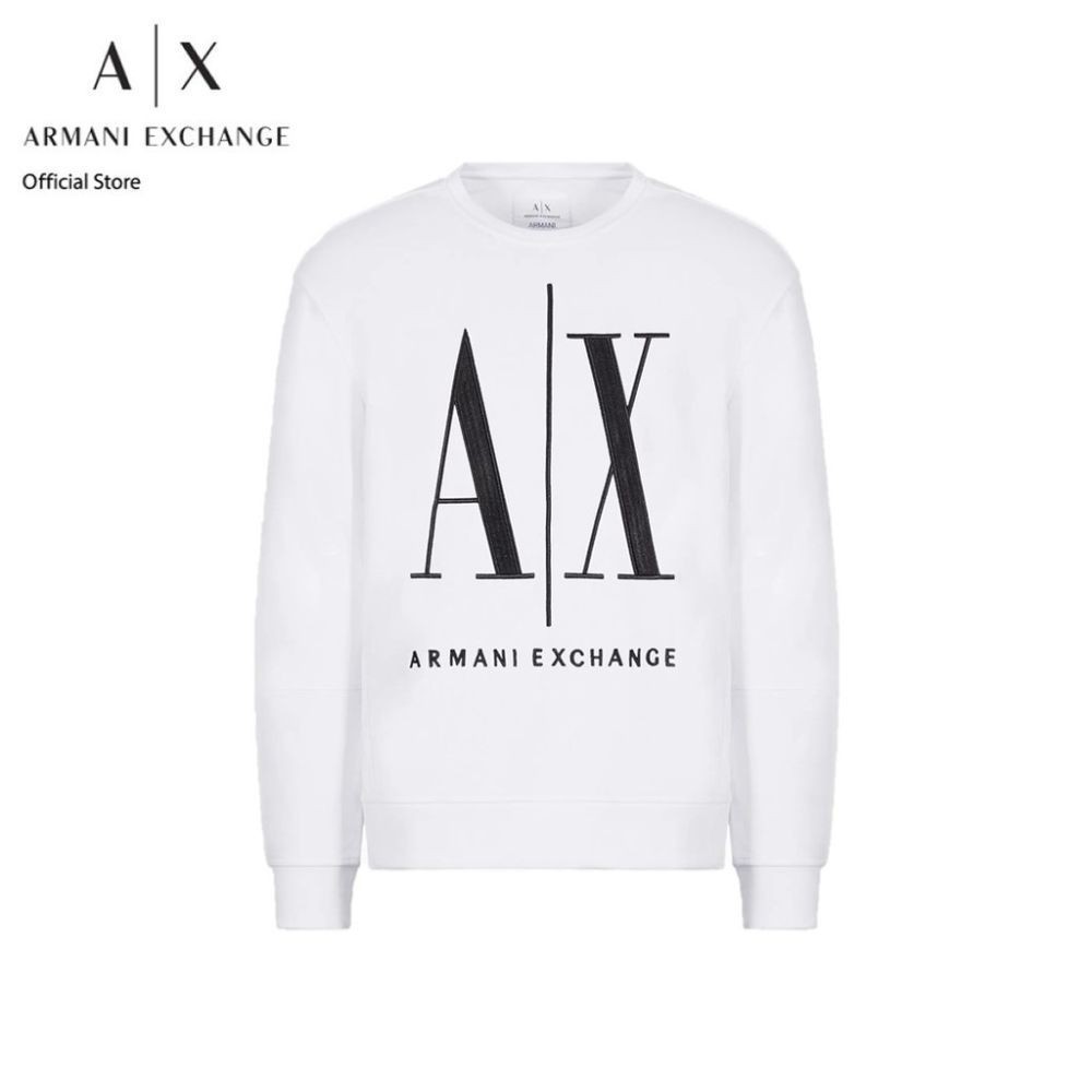 AX Armani Exchange เสื้อสเวตเชิ้ตผู้ชาย รุ่น AX 8NZMPA ZJ1ZZ1100 - สีขาว