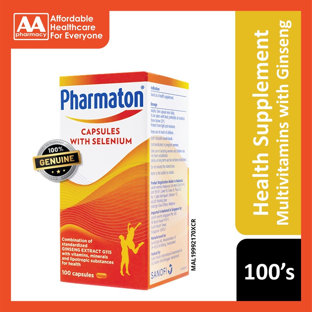 Pharmaton Capsule with Selenium 100s - วิตามินรวมพร้อมโสม G115