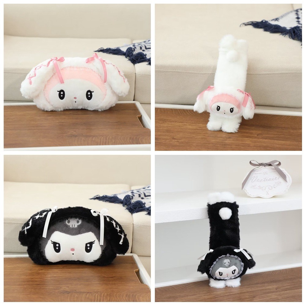 หมอนรองคอรถการ์ตูน ใช้ได้ทุกฤดู พร้อมปลอกป้องกันเข็มขัดนิรภัย ตกแต่งรถ