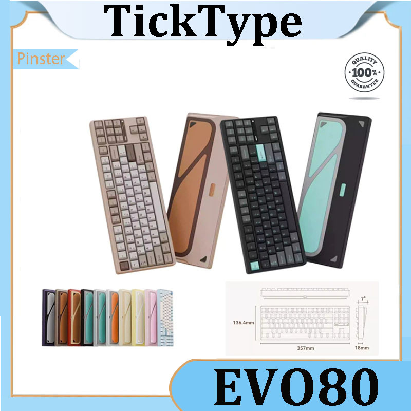 TickType EVO80 Tri-mode 2.4G Bluetooth Linear Aluminium Mechanical Keyboard