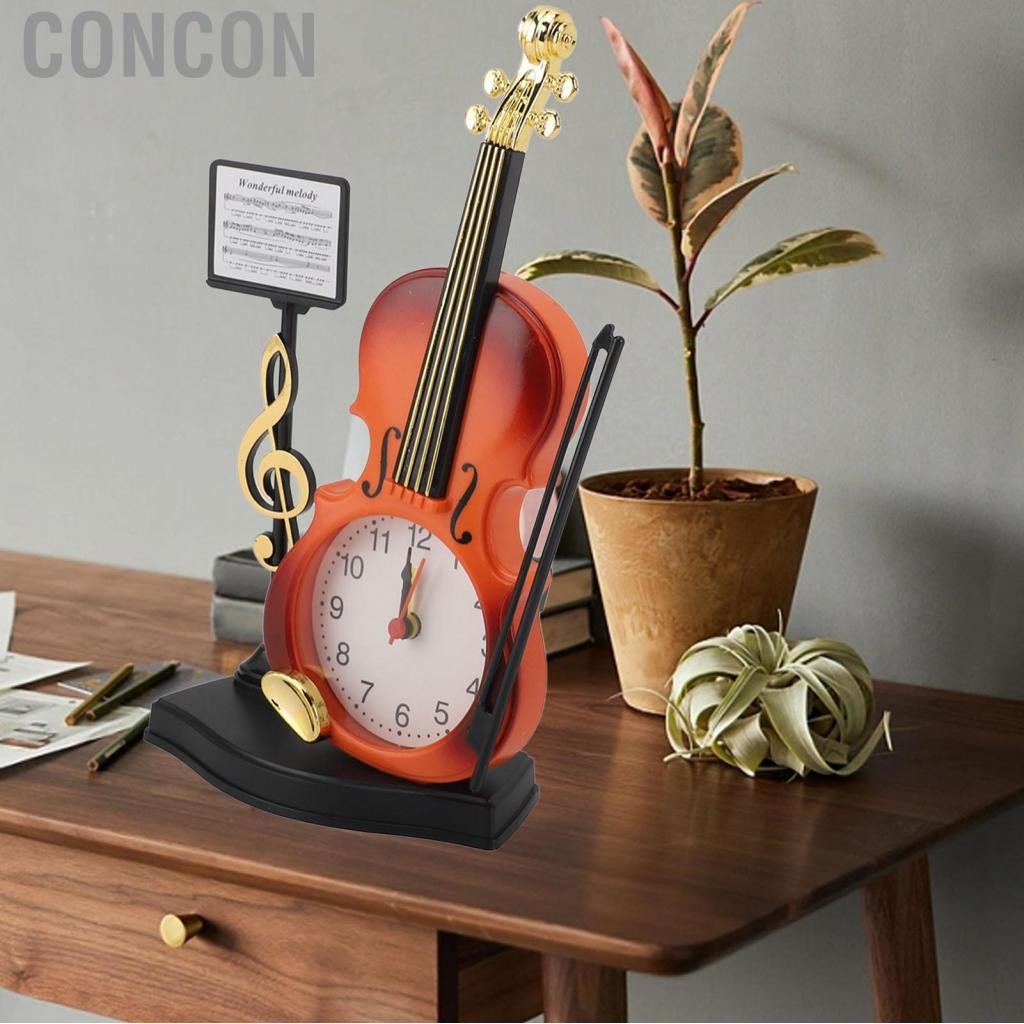 Concon นาฬิกาตั้งโต๊ะสไตล์วินเทจสีสดใสนาฬิกาปลุกเครื่องดนตรีขนาดใหญ่สำหรับบาร์คาเฟ่