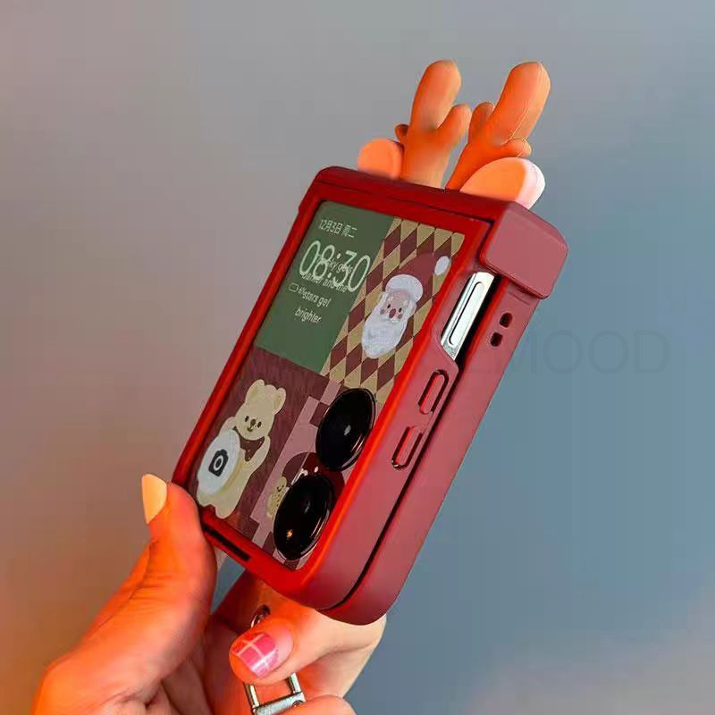 เคสมือถือรุ่นคริสต์มาสและปีใหม่สำหรับ Xiaomi MIX flip Honor vflip เคสป้องกันผิว Samsung w25flip