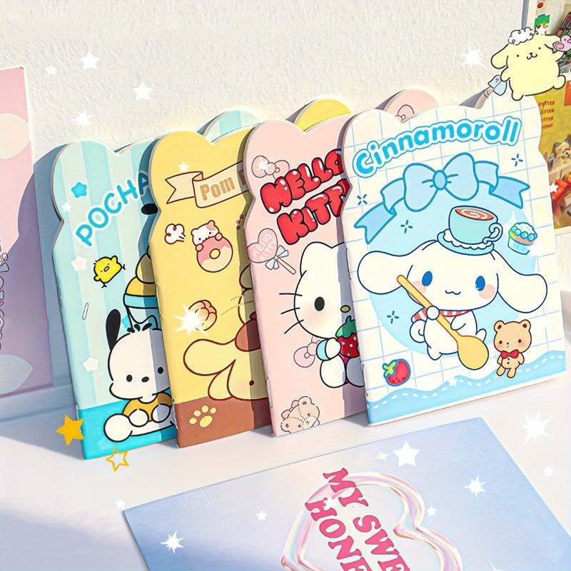 สมุดโน๊ต SANRIO Mini Steno - Hello Kitty, Kuromi, Cinnamoroll, ธีม My Melody พร้อม Dividers - แผ่นบันทึกขนาดพกพาสีสันสดใสสําหรับสํานักงาน, โปรดปรานและนักสะสม