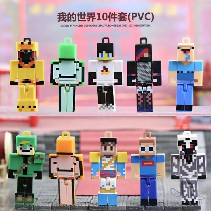 L & Y 2024 สไตล์ใหม่ Minecraft ของเล่น Minifigure Steve Creeper รุ่นตัวอักษรตุ๊กตาเด็กของขวัญ