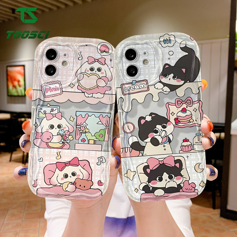 TOOSCI กระต่ายน่ารักและลูกแมว Happy Live สําหรับ Infinix X688B X650B X655C X657C X669D X670 X676B X6