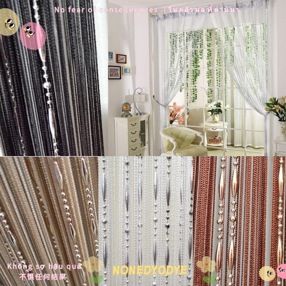 Nongyodye 1Mx2M ฉากกั้นห้องประตู ตกแต่ง Dew Drop Screen พู่หน้าต่าง