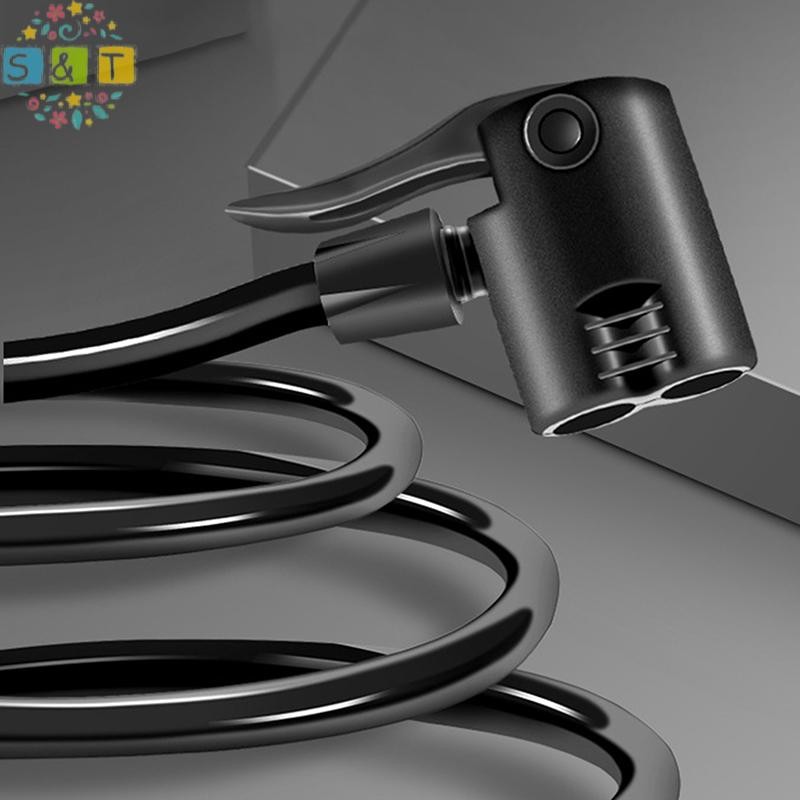 [S&T] 70/80/120 ซม.จักรยานปั๊มลมท่อขยายปั๊มจักรยานท่อปั๊มลมขั้วต่อจักรยานปั๊มลมยาง Inflator หัวฉีดอุปกรณ์เสริม {th}