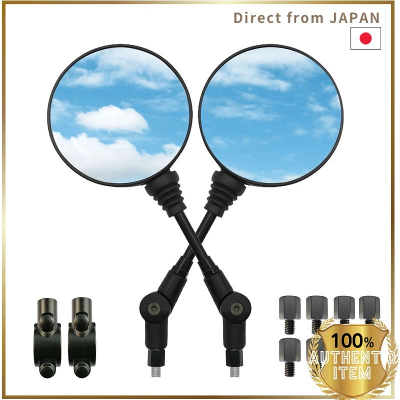 Hasiro Off-Road Mirror 10mm Foldable Motorcycle Mirror 8mm Adjustable Round Rearview Mirror for Fore