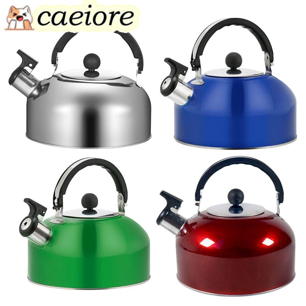 Caeiore 3L Whistling กาต้มน้ําสแตนเลสสําหรับโฮมออฟฟิศร้านอาหาร Ergonomic Handle กาน้ําชาสําหรับการเดินทาง