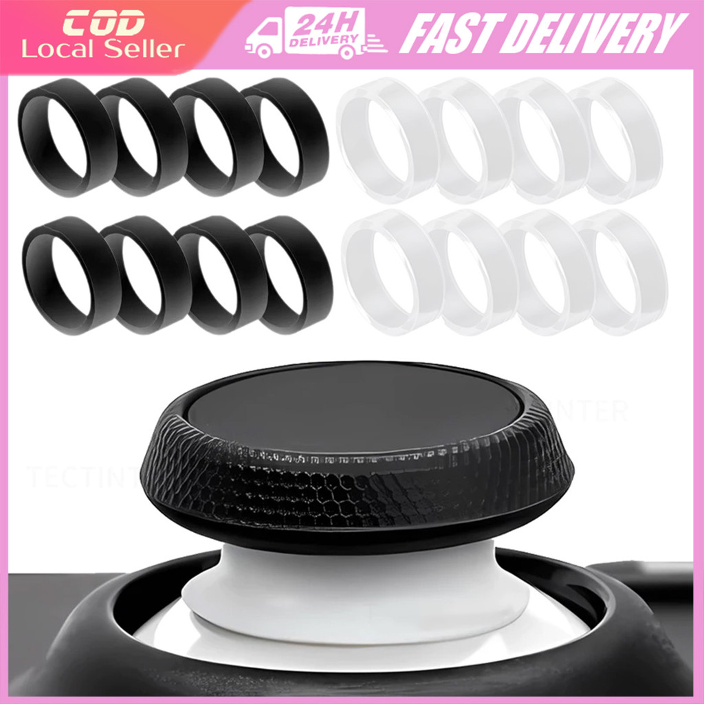 8 ชิ้นป้องกันจอยสติ๊กแหวนซิลิโคนสําหรับ PS5 PS4 PRO XBOX PS5 VR2 จอยสติ๊กเกมซิลิโคนป้องกัน