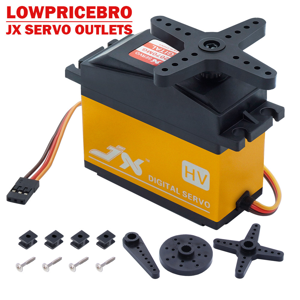 JX PDI-HV2070MG 73KG 0.13S 2BB แบริ่งแรงบิดสูงโลหะเกียร์ Core Digital Servo 1520μs/330hz สําหรับ 1:5