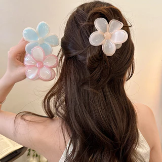 แฟชั่น Jelly Color Plumeria Flower Hairpin Grips คลิป Barrettes อุปกรณ์เสริม