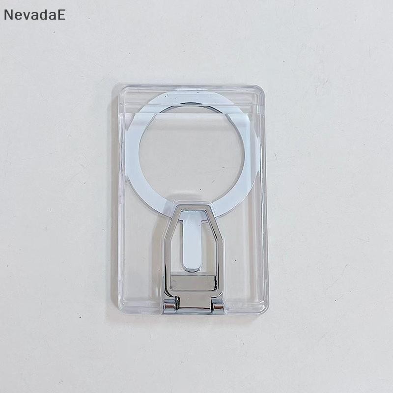 ND ผู้ถือบัตรแม่เหล็กใสกระเป๋าสตางค์สําหรับ Magsafe IPhone 16 15 14 13 Pro Max พับที่วางโทรศัพท์ Macsafe ช่องใส่การ์ดกระเป๋า A