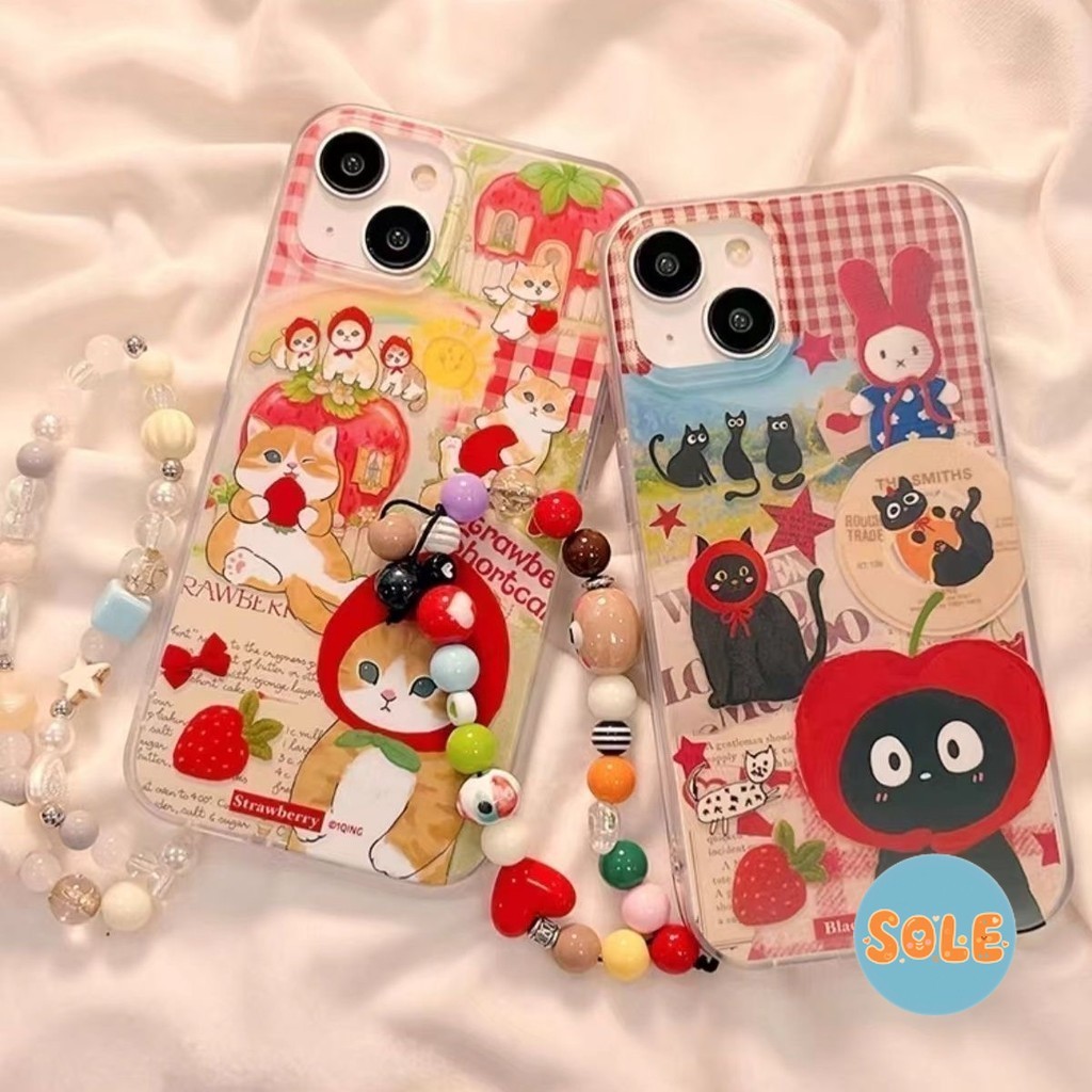 🎈Sole🎈หนูน้อยหมวกแดง เคสไอโฟน13 สำหรับ IPhone 11 15 14 13 12 16 Pro Max 7 Plus 8Plus XS X XR Max 7 8 Plus เคส