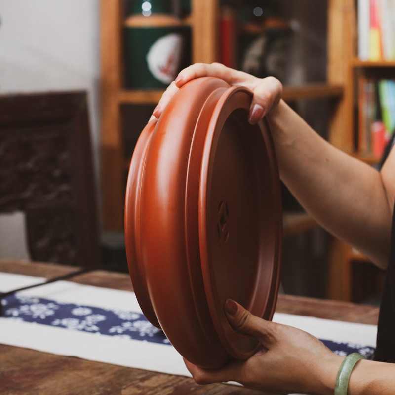 [Guanyun] Chaozhou Old Traditional Tea Ship Heli Number All Handmade Zhuni Tea Tray 33cm Kung Fu Tea