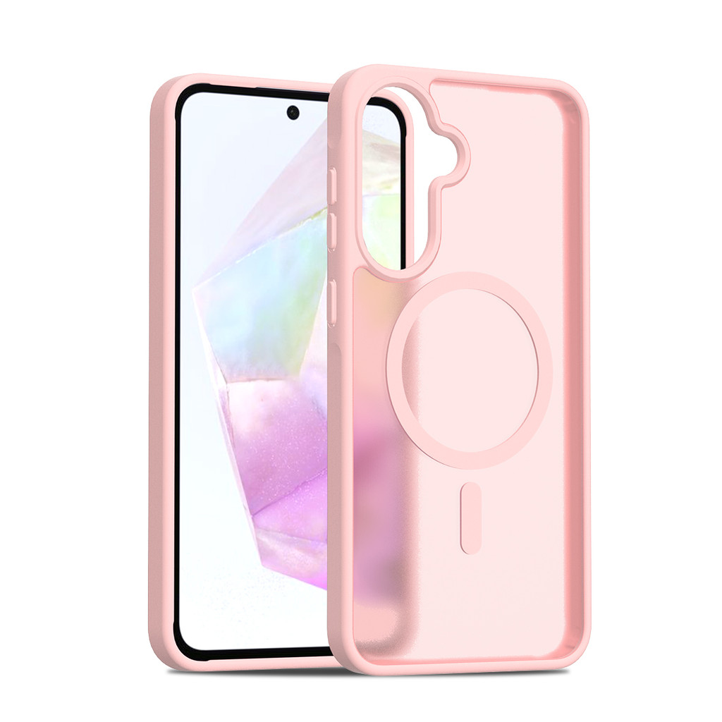 Anti Yellow Matte Strong Magnetic สําหรับ Samsung A57 A37 A17 A07 A56 A36 A26 A16 A06 A55 A35 A25 A15 4G 5G กรณี Hard โปร่งแสงกันกระแทกพร้อมฝาครอบโทรศัพท์ป้องกันลายนิ้วมือ