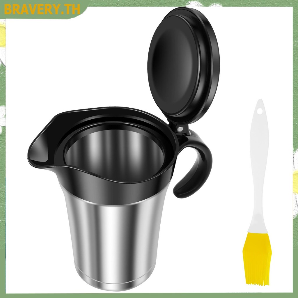 คู่ฉนวน Gravy เรือสแตนเลส Gravy อุ่นเหยือก 750ml ความจุ Gravy เหยือกพร้อมฝาปิดบานพับสําหรับ Gravy SH