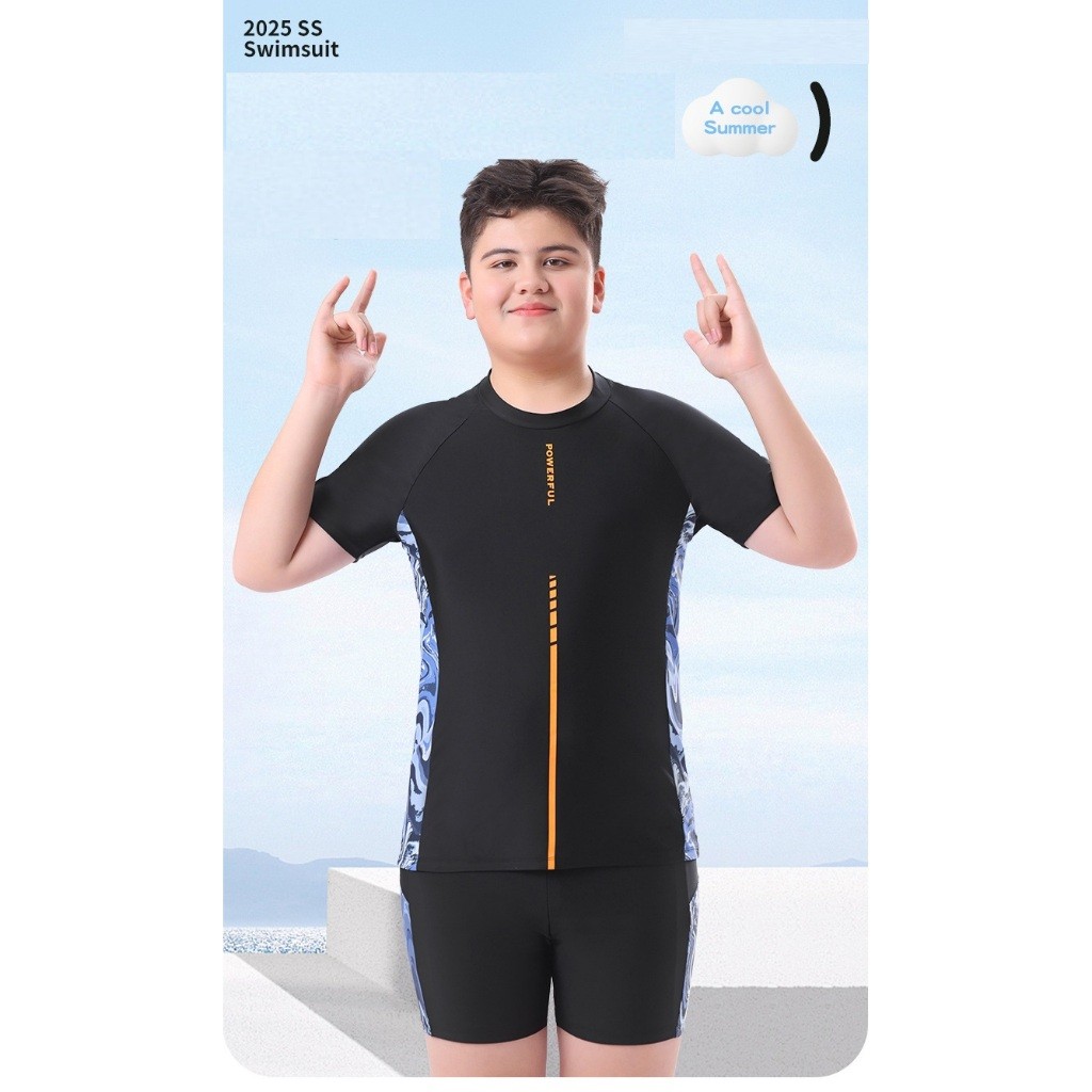 ชุดว่ายน้ำเด็กโต ใส่สบายยืดได้สูง 35-95KG 251