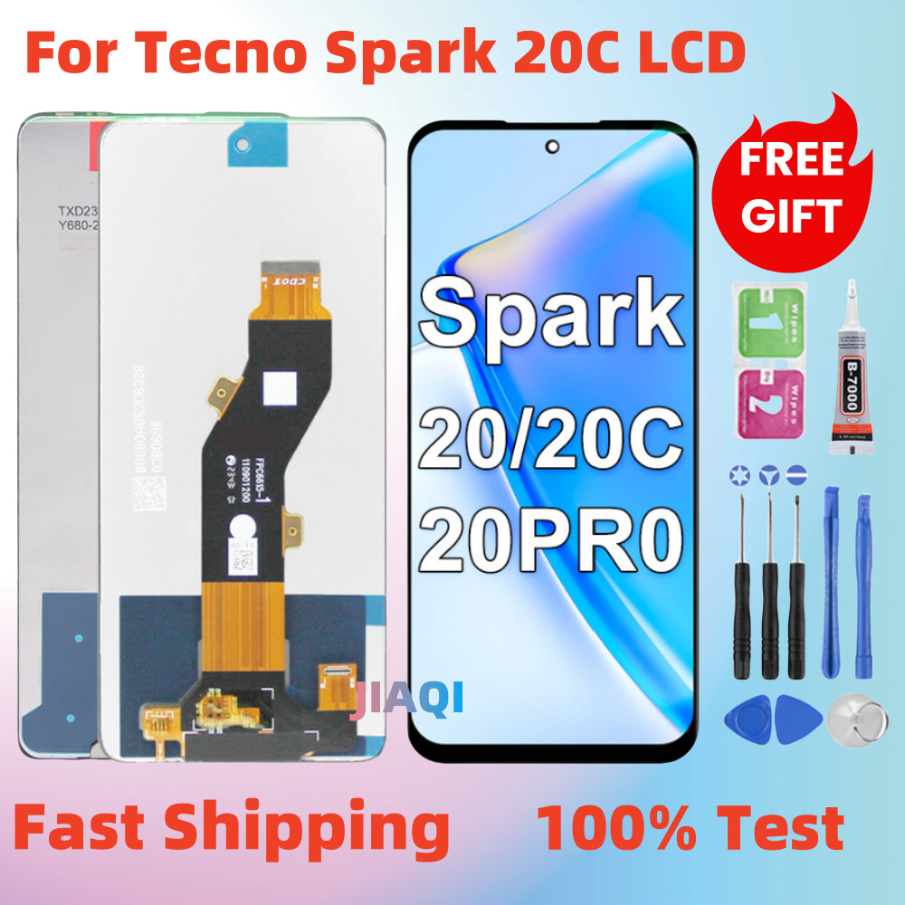 สําหรับ Tecno Spark 20/20C/20 Pro จอแสดงผล LCD KJ5 KJ5n BG7n BG7 KJ6 Touch Screen Digitizer Assembly
