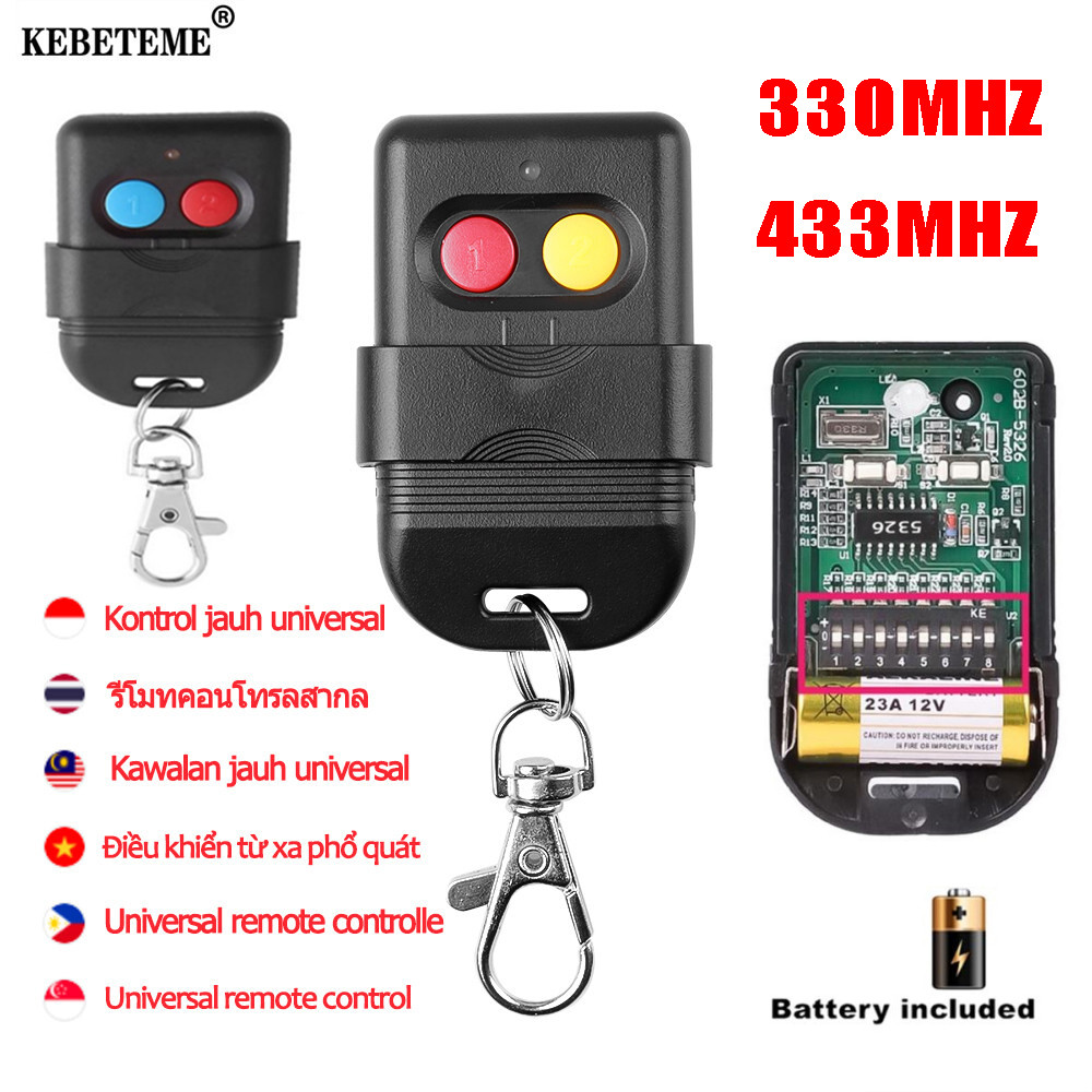 Universal 8 Dip Switch รหัสคงที่ SMC5326 433Mhz 330Mhz รีโมทคอนโทรลโรงรถเปิดประตูหรือระบบเตือนภัย