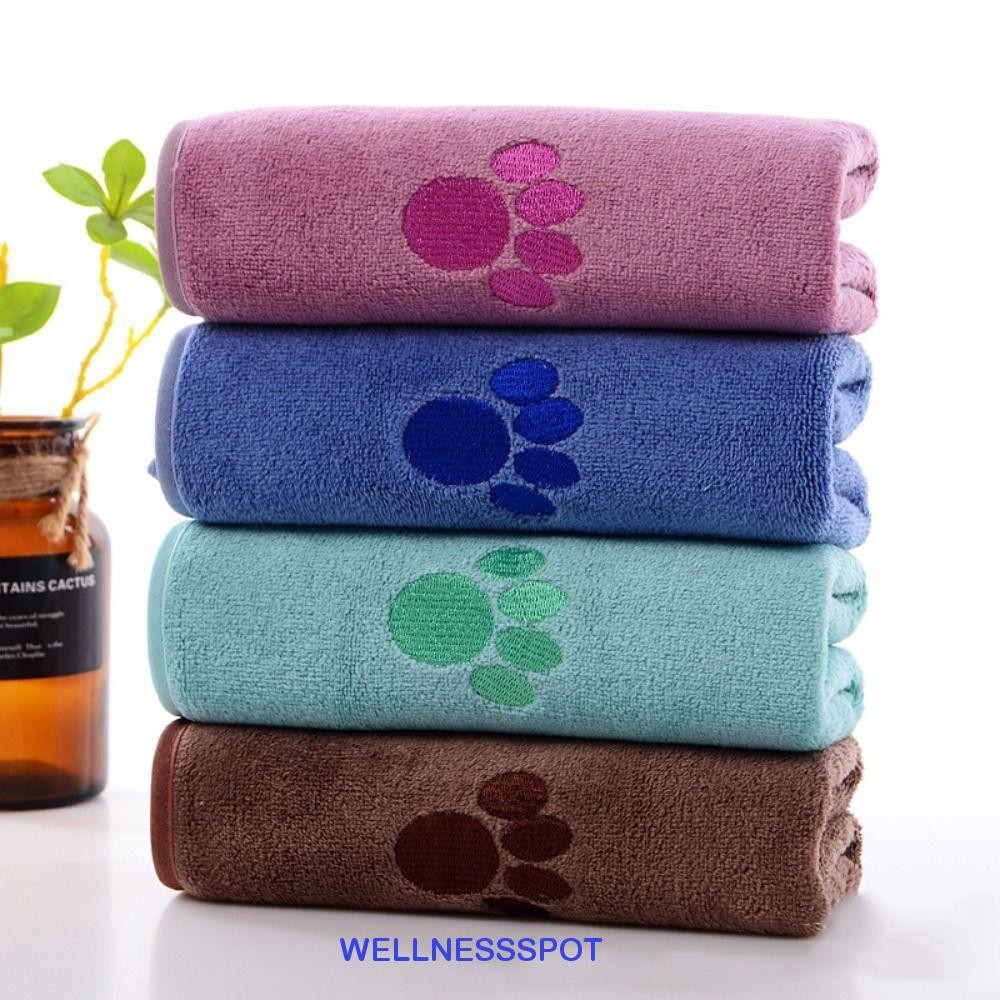 WELLNESSSPOT ผ้าเช็ดตัวสําหรับสุนัข, ผ้าขนหนูกรูมมิ่งสัตว์เลี้ยงดูดซับสูง, Smoothing Fast-Drying หนาแมวอาบน้ําผ้าสัตว์เลี้ยงแห้งสุนัข